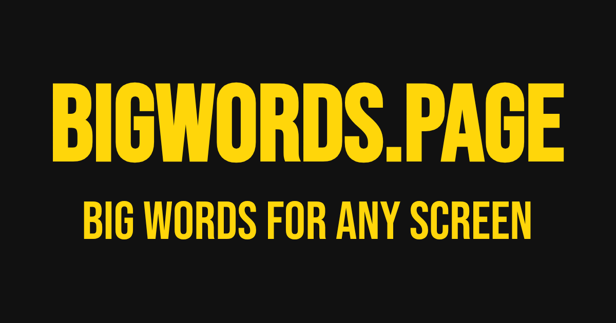BIGWORDS.PAGE website preview