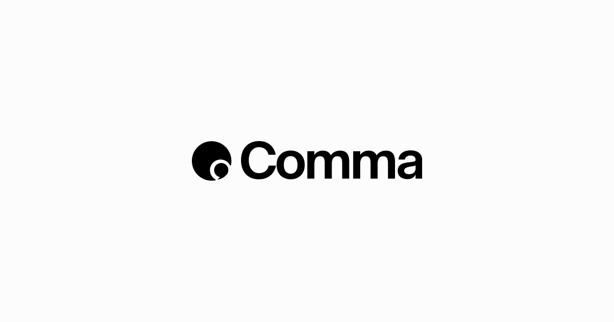 Comma website preview