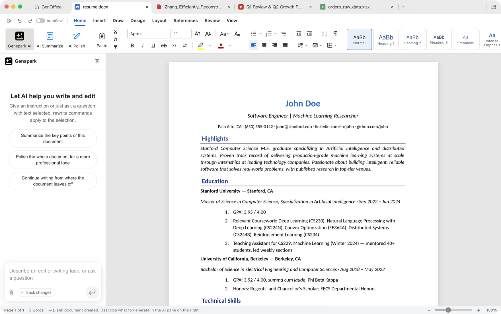 genoffice website preview
