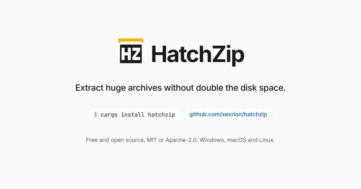 hatchzip website preview