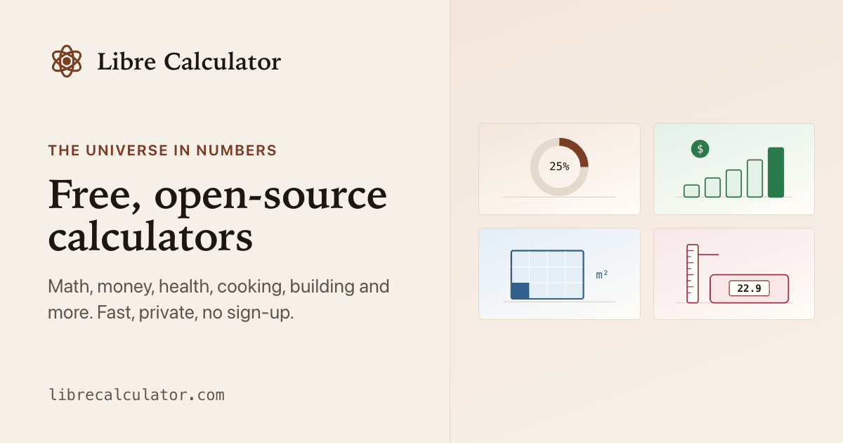 librecalculator website preview