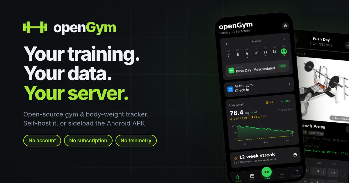 openGym website preview
