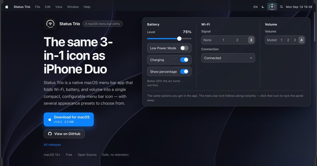status-trio website preview