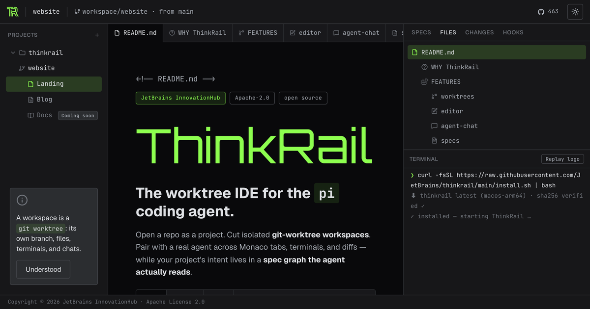 thinkrail website preview