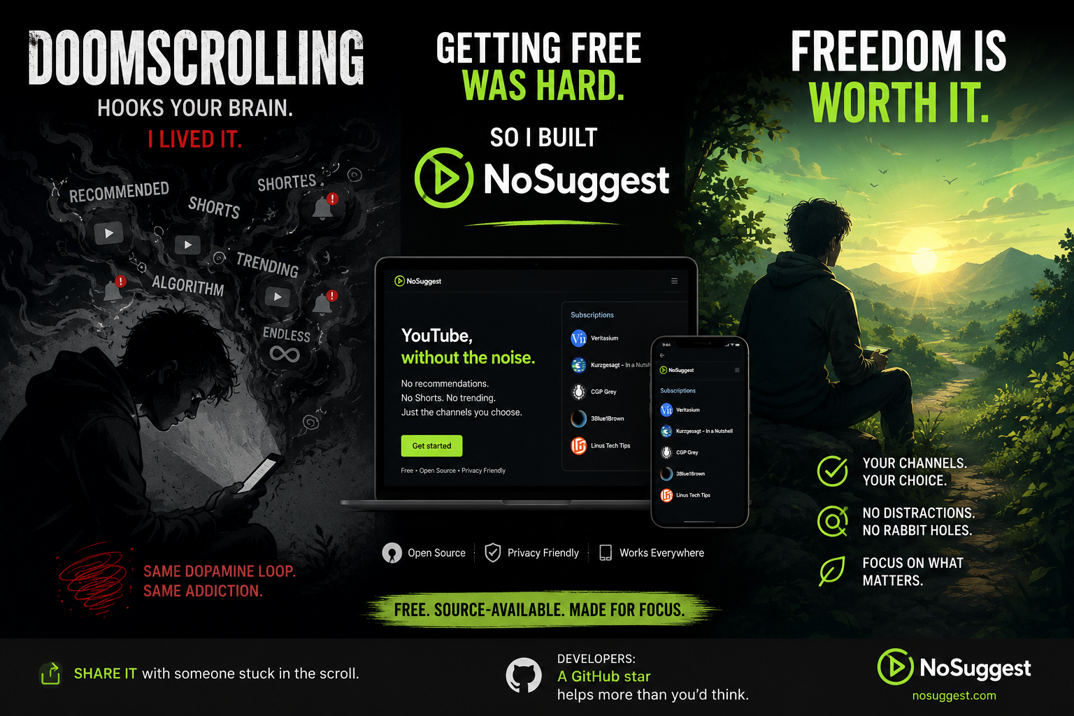 NoSuggest website preview